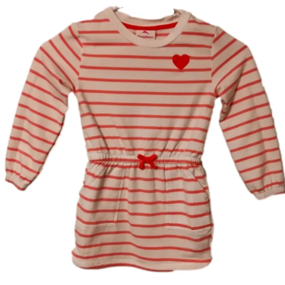 Tommy Bahama Girls Pink & White Striped Super Soft Sweatshirt Mini Dress Tunic 4